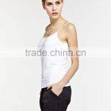 Classic Sexy Plain White Stringer Vest thumbnail-2