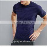OEM Sportwear T Shirt New Design Dry Fit SPORT Short Sleeve Compression Top In Navy thumbnail-1