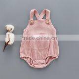 0-3 Years Wholesale Baby Girls Boys Cotton Strap Rompers Kids Jumpsuit thumbnail-4