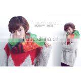Moq.1pc High Quality 5 Color Choice Fashion Stitching Neckwear Lovely Magic Muffler Scarves thumbnail-6