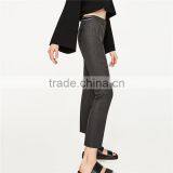 2017 OEM Front Zip Marl Stretch Waist Skinny Leg Trousers thumbnail-2