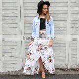 2017 Latest Fashion OEM Sexy Women Summer Printed Long Maxi Skirt for Wholesale thumbnail-5