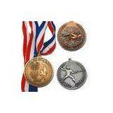 Sports Meeting Colorful Ribbon Zinc Alloy Custom Medals for Souvenir Gifts