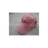 6 Panel Pink Cotton Ladies Baseball Cap, Fashion 3d Embroidery Sports Caps Hats For Girls With Custo