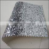 Factory Supply Soft Handfeeling and Shinning Design Silver Glitter Fabric thumbnail-2