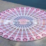 Custom Printed Round Digital Stamp High Quality 150CM Diameter Velour Beach Towel thumbnail-5