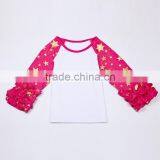 New Design Figure Gold Star Printing Newborn Baby Ruffle Leggings Knit Clothes Wholesales thumbnail-2