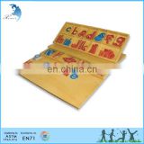 direct from manufactures Wood engraved kindergarten montessori material toys movable alphabet