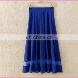 High Fashion Printed Womens Dresses Chiffon Patched Gauze Long Skirt thumbnail-3