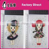 Little Girl Chenille Patches Decorative Patches With Hot Fix Rhinestone