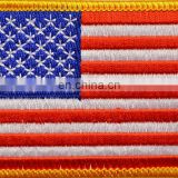 Sew-On uniform embroidery patch for clothes,,iron on USA flag Embroidered emblems badge