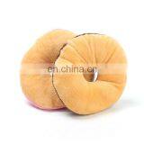 Donut Shaped Pet Toy Plush Stuffed Squeaky Eco Dog Donut Toy thumbnail-5