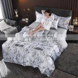 2020 New Design Reactive Printing Washed Silk Polyester Cooling Material Floral 4 Pcs Comforter Bed Linen Bedding Set for Summer thumbnail-7