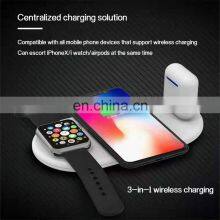 qi Wireless Charger Car Universal Fast Sucker Watch Mobile Phone Headset 3 in 1 Custom Original Desktop Wireless Charger thumbnail-3