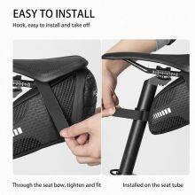 Reflective Rear Cycling Saddle Bag Taillight MTB Rode Bike Large Capacity Bag Bicycle Accessories Pouch thumbnail-3
