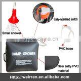 (74671) Black Solar Heated Bag for Outdoor Camping Portable Emergency Shower thumbnail-2