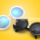 Designer Unique Style Fashionable Full Metal Frame Mirror Round Sunglasses With Sun and Star Decoration thumbnail-1