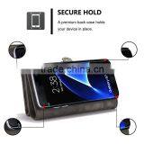 For Samsung Galaxy s7 Edge Case, Leather Case for Samsung s7 Edge With Detacable Back Cover thumbnail-2