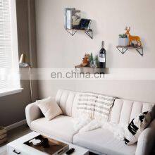 Floating Mounted Set of 3 Rustic Wood Wall Shelves for Living Room thumbnail-4