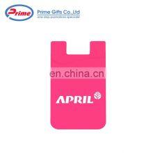 Logo Printing Silicone Phone Case Wallet Card Holder With Double Pockets thumbnail-5