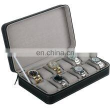 Watch Storage Box PU Leather Custom Black 12 Slots 6 Slots Watch Box Luxury thumbnail-3