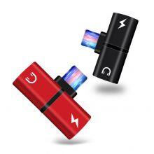 Mobile Phone 2 In 1 Splitter For IPhone 7 8 X XS 11 12 MAX Audio Charging Adapter For 8-pin Headphone Splitter Adapter Converter