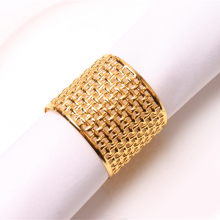 Table Accessories Metal Napkin Ring Hollow Plating Wedding Table Cloth Ring thumbnail-1