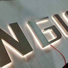 Acrylic Luminous Words Mini Words Resin Outdoor Advertising Back Luminous Stainless Steel Advertising thumbnail-5