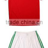 plain training soccer promotion uniform jersey and short kit