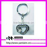 Fashion Crystal Keychai Double Heart Charm Bling Bling