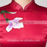 Handmade Silk Embroidery Qipao /Cheongsam in Pure Mulberry Silk thumbnail-4