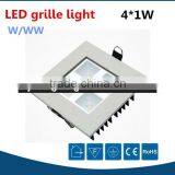Top Quality Contemporary Office/shop Led Downlight Grille Lamp 4W Led Ceiling Grille Light