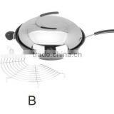 Chinese Hard Anodized Aluminium Wok With Rack