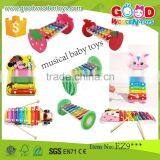 EN71/ASTM Newest Design Wooden Educational Xylophone OEM/ODM Musical Baby Toys for Promotion