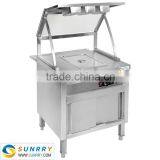 High-Efficiency Electric With Curved Mobile Food Warmer Trolley Carts