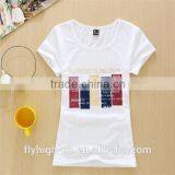 Factory Cheap Plain White T-shirts Girls t Shirts thumbnail-4