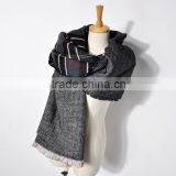 New Product High Quality Fashion Pallium/big Grid Warm ShawlWJ-666 thumbnail-3
