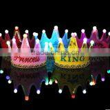 LED light Party Birthday Glow Flash King Princess King Headband Hat