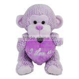 China Cheap Funny Stuffed Purple Monkey for Valentine's Day thumbnail-1