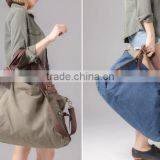 Custom Women Tote Fashion Messenger Canvas Travel Bag thumbnail-4