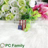 Usa Flag Shape Crystal Rhinestone Button thumbnail-1