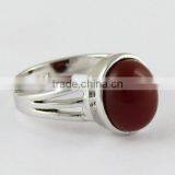 Charming !! Bezel Setting Red Onyx 925 Sterling Silver Ring, Indian Silver Jewelry Supplier, Exporter and Wholesaler thumbnail-1
