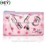 2016 New Arrival Semicircle Rose Red Glossy PVC Travelling Makeup Case With Handle thumbnail-2