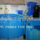 Collapsible and foldable commercial fish faming tank