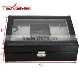 Leather Jewelry Box Watch Organizer, Watch Box With Jewelry Display thumbnail-6