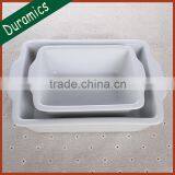 New Arrival Durable White Porcelain Rectangular Roasters thumbnail-3