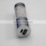 3000mAh Bling Crystal Transparent External Battery Power Bank For Cellphone and Tablet