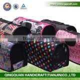 BSCI QingQ Factory expandable folding shoulder pet dog carrier bag stock
