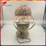 Custom top quality fashion ladies flower bucket hat wholesale
