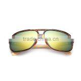 Free Sample 2016 Newest Vintage Bamboo Sunglasses With Colorful Lenses thumbnail-5